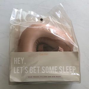 Calpak silk neck pillow and eye mask